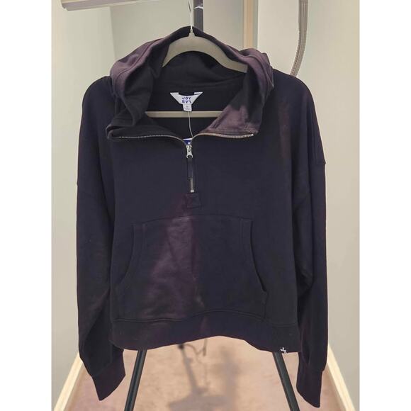 JoyLab Black Cropped Hoodie with Thumbholes – Size Medium - Picture 1 of 5